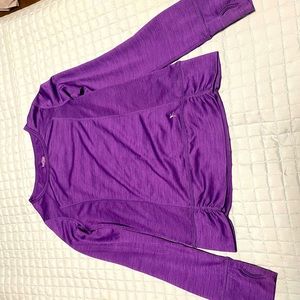 Purple Danskin long sleeve shirt.